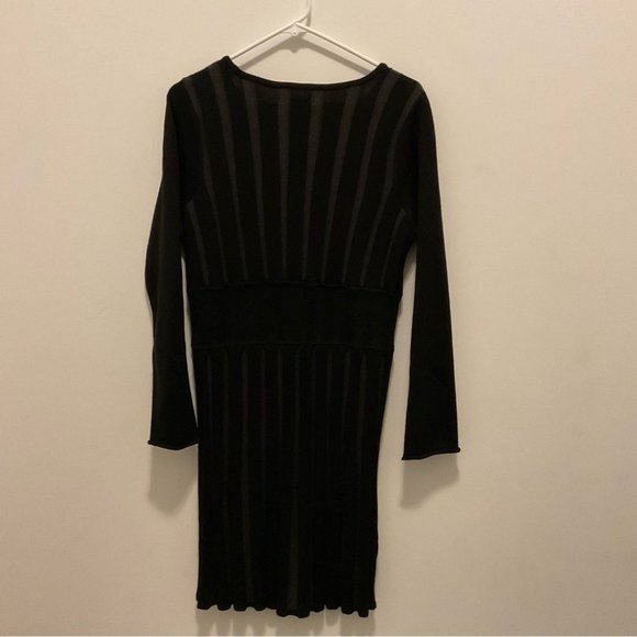 Calvin Klein Black & Gray Long Sleeve Sweater  Dress Size XL - Picture 3 of 8